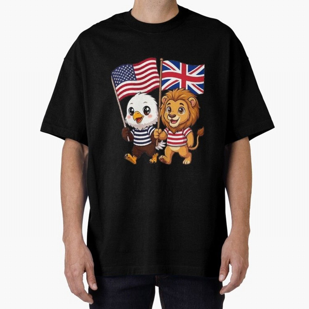 The American eagle and its brothers, the British lion Classic T-Shirt Stand Proud for Match Day Hype around FIFA World Cup 2026 Group Stage, CR7, England, Stadium Chants, National Pride, Trophy Dreams and Unforgettable Football Memories; Built for