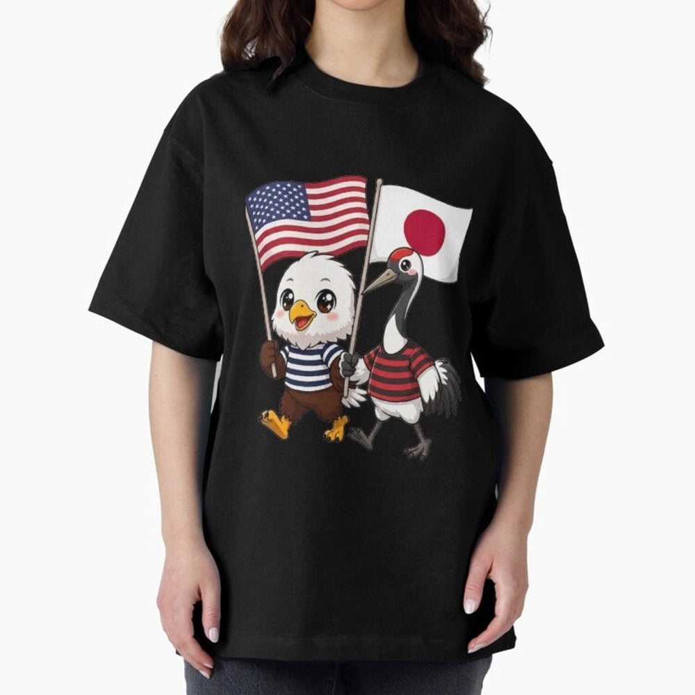 The American eagle and its friend, the Japanese crane Classic T-Shirt Celebrate Classic Football Spirit in FIFA World Cup 2026 USA Canada Mexico for Fans of Haaland and Mbappe and England, Bringing Football Festival Excitement, Trophy Ambitions,