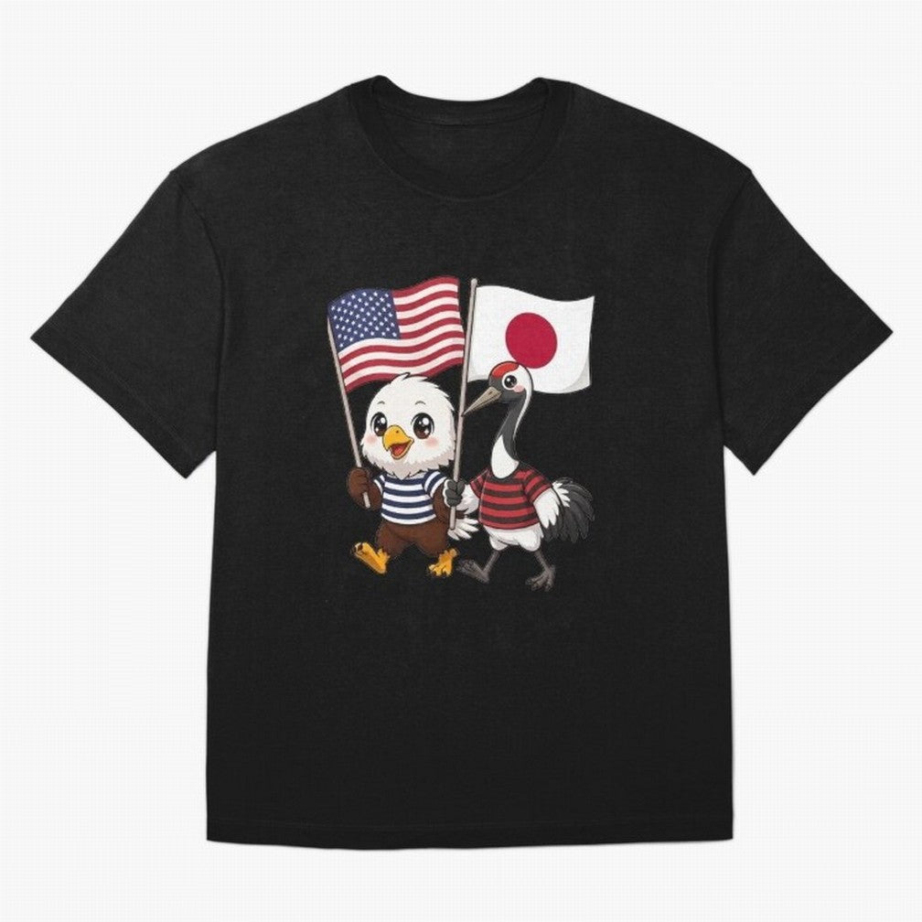 The American eagle and its friend, the Japanese crane Classic T-Shirt Celebrate Classic Football Spirit in FIFA World Cup 2026 USA Canada Mexico for Fans of Haaland and Mbappe and England, Bringing Football Festival Excitement, Trophy Ambitions,