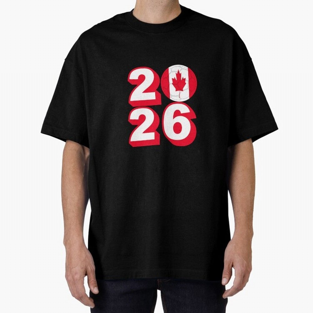 Canada 2026 Soccer Ball Graphic Design Classic T-Shirt Honor FIFA World Cup 2026 USA Canada Mexico for Fans of CR7 and Brazil, Portugal and Argentina, Bringing Tournament Hype, Historic Matchups, Family Viewing Parties and Global Sports Pride;