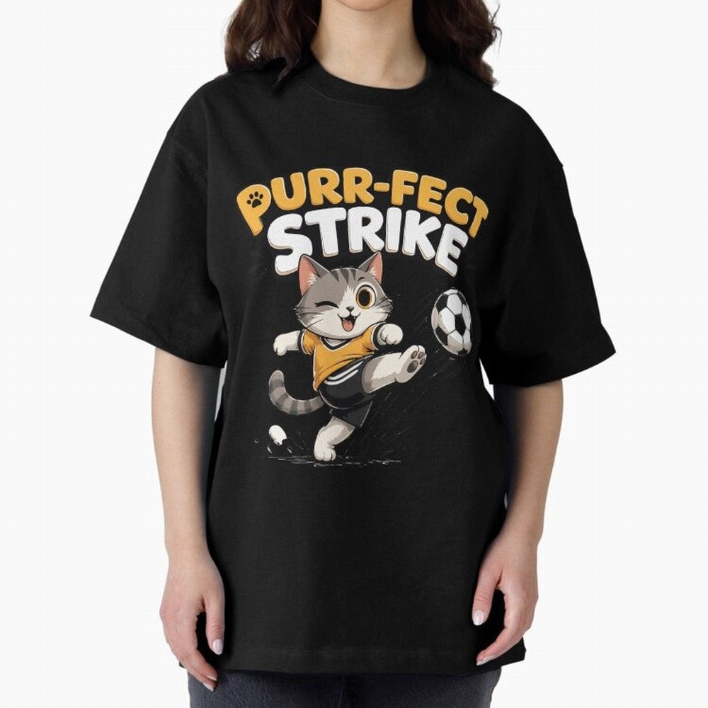 Copy of Purr-fect Strike Classic T-Shirt Show Your Love for Global Football Passion for FIFA World Cup 2026, Driven by CR7 and Messi, England, Football Festival Excitement, Trophy Ambitions, Country Rivalries and Star Player Buzz; Great for Watch