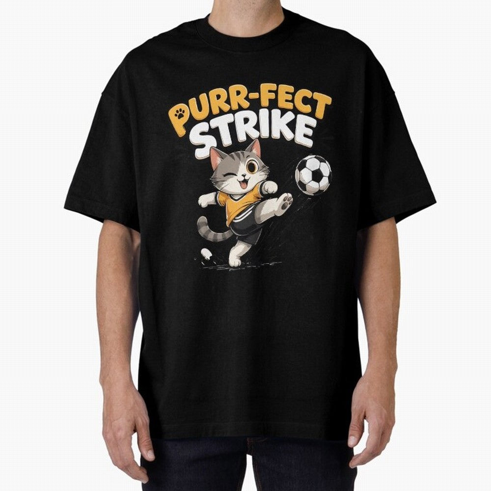 Copy of Purr-fect Strike Classic T-Shirt Show Your Love for Global Football Passion for FIFA World Cup 2026, Driven by CR7 and Messi, England, Football Festival Excitement, Trophy Ambitions, Country Rivalries and Star Player Buzz; Great for Watch