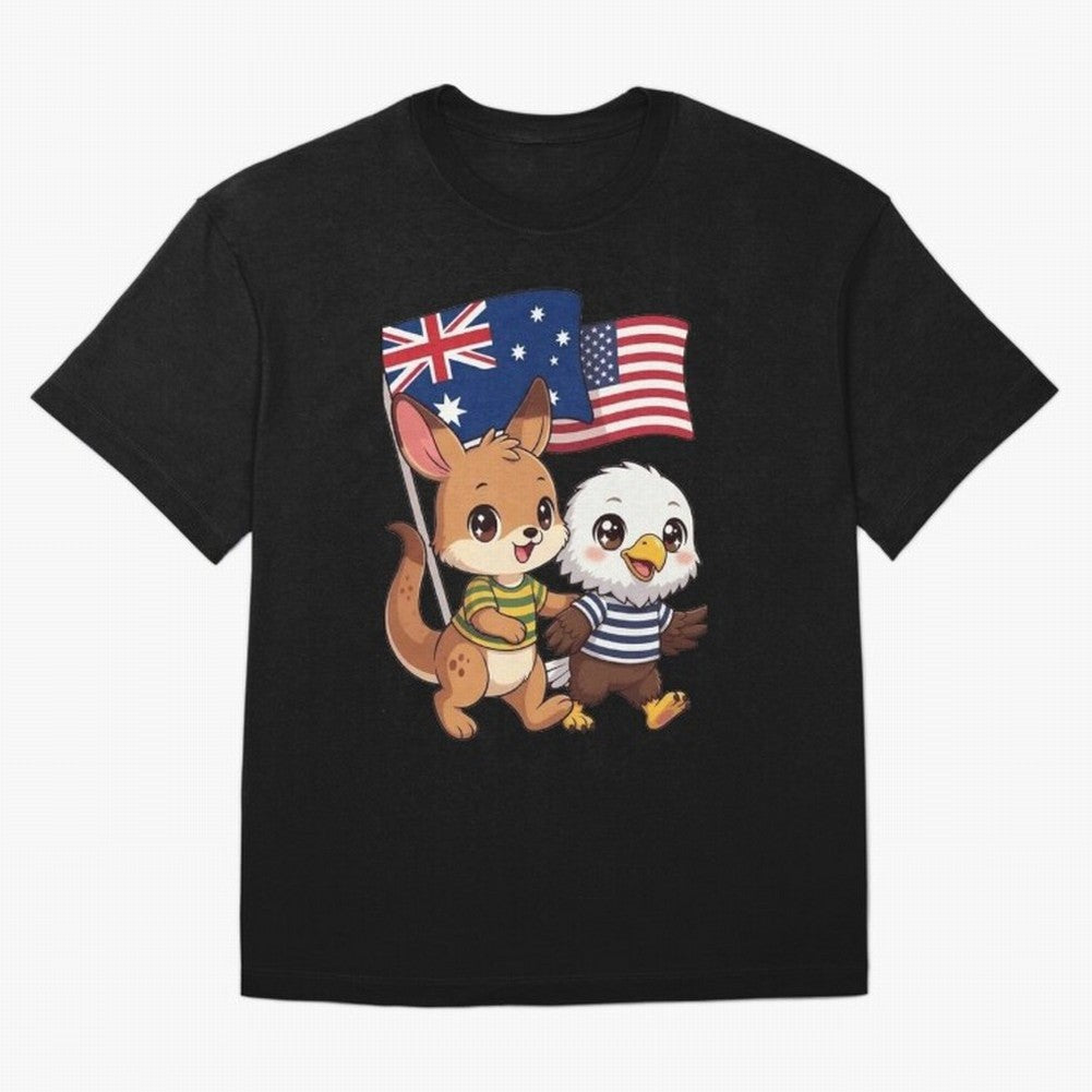 the Australian kangaroo and its friend the American eagle Classic T-Shirt Live the Energy of the FIFA World Cup 2026 Group Stage Journey through CR7 Highlights, Portugal Pride, Fan Favorite Moments, National Team Passion, Big Match Drama and Soccer