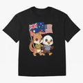 the Australian kangaroo and its friend the American eagle Classic T-Shirt Live the Energy of the FIFA World Cup 2026 Group Stage Journey through CR7 Highlights, Portugal Pride, Fan Favorite Moments, National Team Passion, Big Match Drama and Soccer