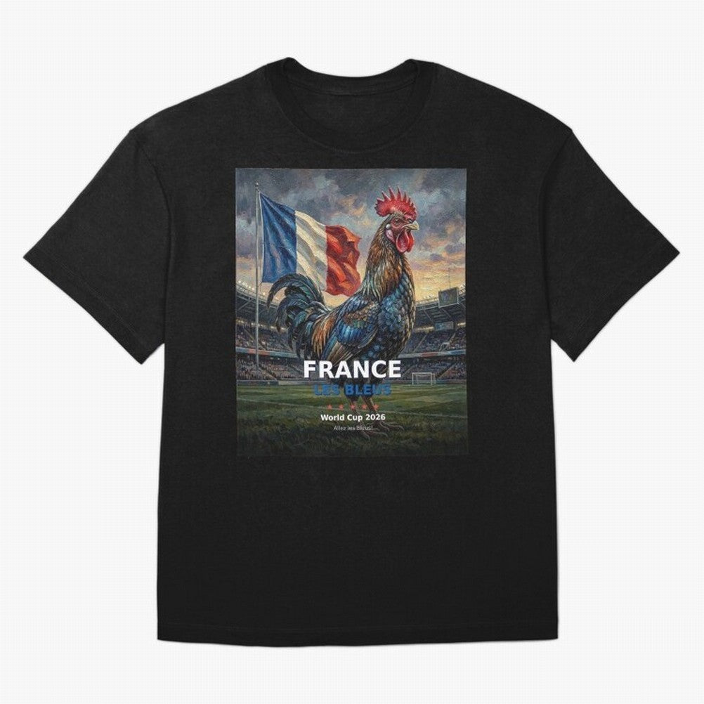France Les Bleus - World Cup 2026 Soccer Fan Tee Classic T-Shirt Follow the FIFA World Cup 2026 USA Canada Mexico Journey through Messi, Neymar and Mbappe Highlights, Argentina and Brazil Pride, Vintage Soccer Flavor, Modern Football Stars,