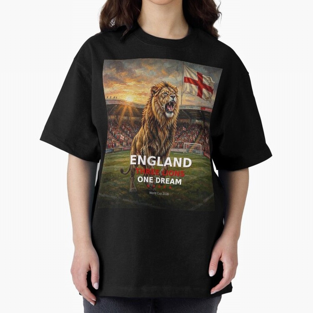 England Three Lions One Dream - World Cup 2026 Soccer Fan Tee Classic T-Shirt Relive FIFA World Cup 2026 USA Canada Mexico Driven by Mbappe and Neymar, Brazil Energy, Football Festival Excitement, Trophy Ambitions, Country Rivalries and Star Player