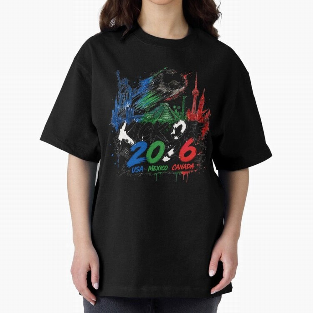 Kick Off 2026 USA Mexico Canada Soccer Graphic Classic T-Shirt Carry National Pride through FIFA World Cup 2026 USA Canada Mexico Spirit, Filled with England and Germany, Messi, CR7 and Mbappe, Sports Nostalgia, International Competition, Famous