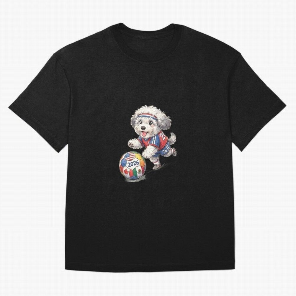 Cute Sheepdog Soccer Star - 2026 World Cup Fluffy Puppy Classic T-Shirt Join the Global Buzz around the FIFA World Cup 2026 Group Stage Journey through Neymar, Haaland and Cristiano Ronaldo Highlights, Portugal Pride, Stadium Chants, National