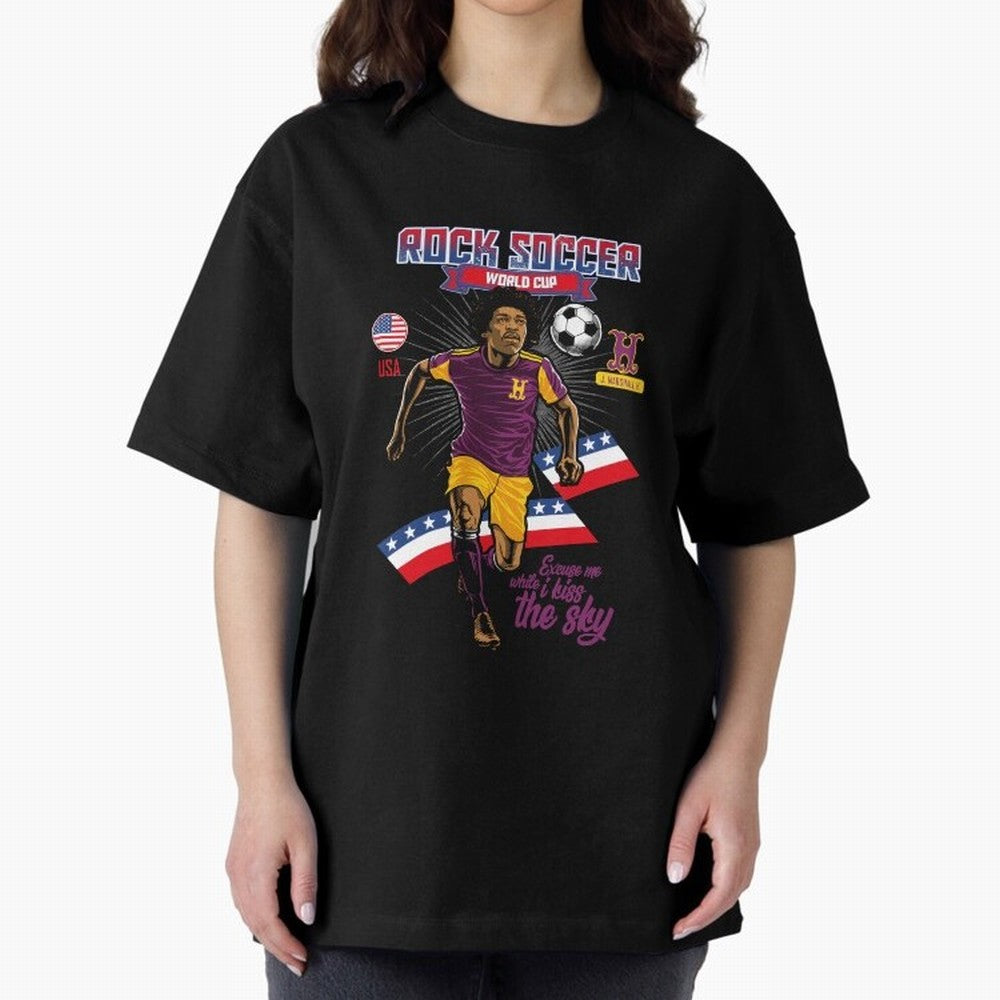 Rock Soccer World Cup Classic T-Shirt Remember FIFA World Cup 2026 for Fans of Messi, CR7 and Mbappe and Argentina, France and Brazil, Bringing Vintage Soccer Flavor, Modern Football Stars, National Flags and Final Night Emotion; Perfect for Fans,