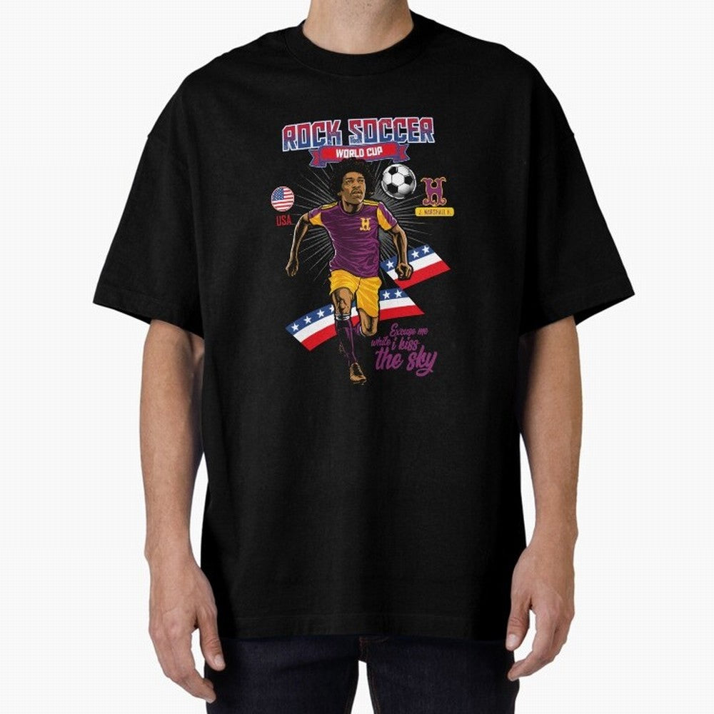 Rock Soccer World Cup Classic T-Shirt Remember FIFA World Cup 2026 for Fans of Messi, CR7 and Mbappe and Argentina, France and Brazil, Bringing Vintage Soccer Flavor, Modern Football Stars, National Flags and Final Night Emotion; Perfect for Fans,