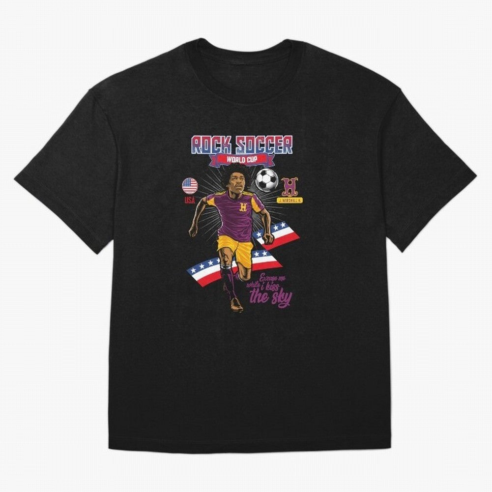Rock Soccer World Cup Classic T-Shirt Remember FIFA World Cup 2026 for Fans of Messi, CR7 and Mbappe and Argentina, France and Brazil, Bringing Vintage Soccer Flavor, Modern Football Stars, National Flags and Final Night Emotion; Perfect for Fans,