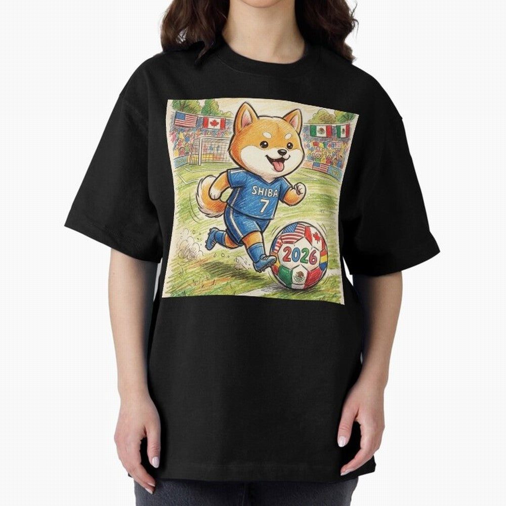 2026 World Cup Shiba Inu Ace #7 - Stadium Action Art Classic T-Shirt Join Supporters Worldwide for FIFA World Cup 2026 USA Canada Mexico Connected to Cristiano Ronaldo, Spain and Netherlands Energy, Football Festival Excitement, Trophy Ambitions,
