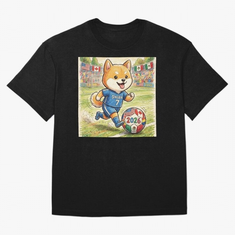 2026 World Cup Shiba Inu Ace #7 - Stadium Action Art Classic T-Shirt Join Supporters Worldwide for FIFA World Cup 2026 USA Canada Mexico Connected to Cristiano Ronaldo, Spain and Netherlands Energy, Football Festival Excitement, Trophy Ambitions,