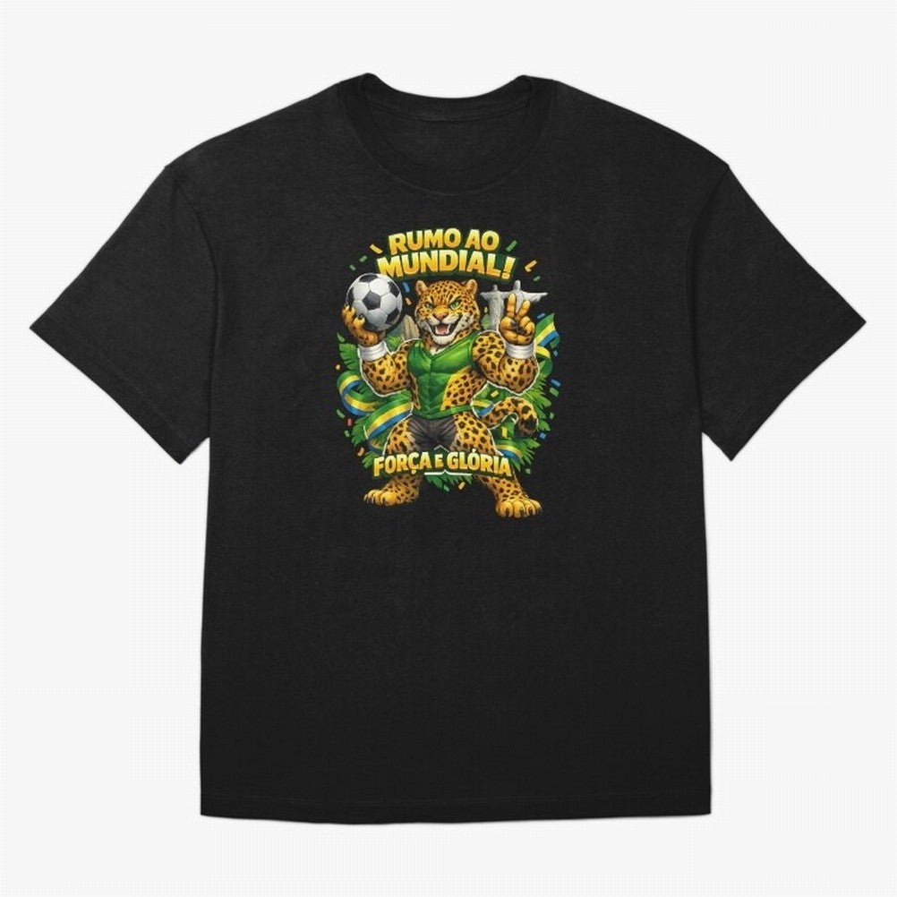 Brazil World Cup 2026 Jaguar Fan Art Classic T-Shirt Celebrate National Team Dreams in FIFA World Cup 2026 USA Canada Mexico Spirit, Made for Spain, Mbappe, Match Day Excitement, Supporter Culture, Golden Goals and Global Football Passion; Ideal