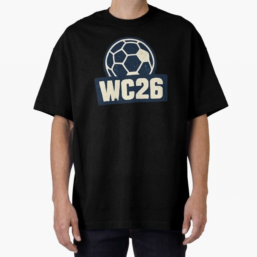 WC26 Retro Soccer Ball Vintage Football Fan Design Classic T-Shirt Support Your Favorite Stars during FIFA World Cup 2026 for Fans of Neymar, Haaland and Cristiano Ronaldo and Spain and Netherlands, Bringing Classic Soccer Heritage, Championship