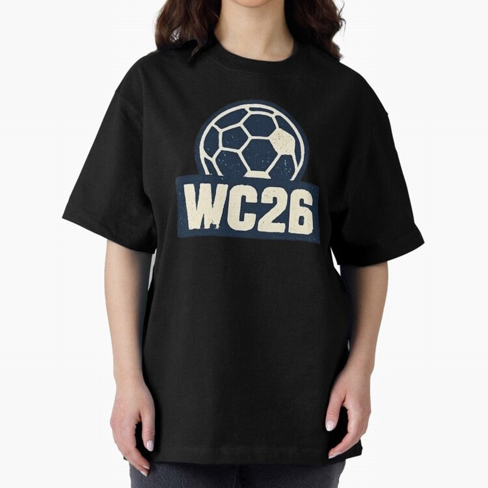 WC26 Retro Soccer Ball Vintage Football Fan Design Classic T-Shirt Support Your Favorite Stars during FIFA World Cup 2026 for Fans of Neymar, Haaland and Cristiano Ronaldo and Spain and Netherlands, Bringing Classic Soccer Heritage, Championship