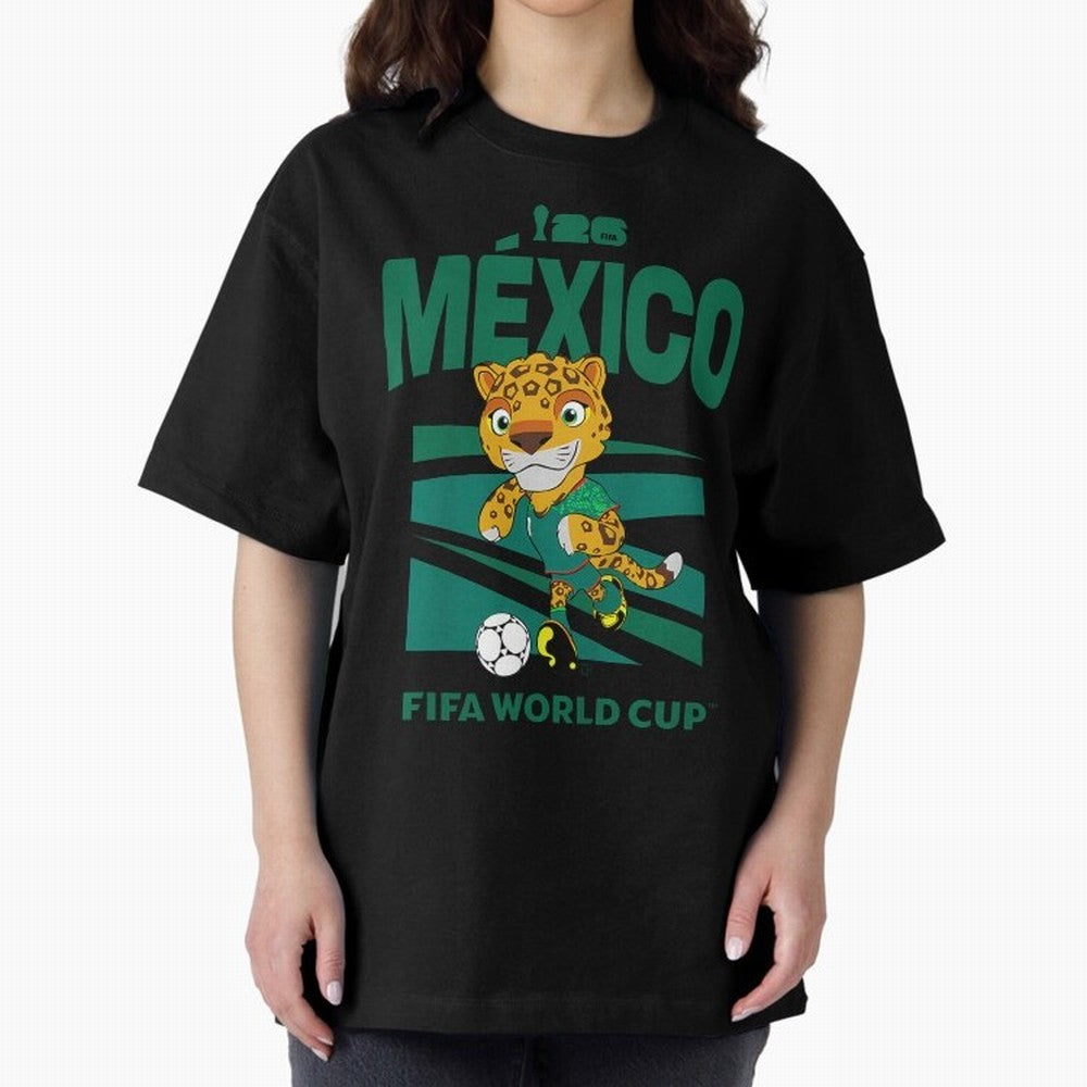 Kids World Cup26 Mexico Mascot Ball Classic T-Shirt Follow FIFA World Cup 2026 USA Canada Mexico Connected to Messi, Spain Energy, Vintage Soccer Flavor, Modern Football Stars, National Flags and Final Night Emotion; Created for Match Day Parties,