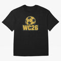 WC26 Soccer Ball Vintage Football Fan Design Classic T-Shirt Celebrate Rivalries and Pride in FIFA World Cup 2026 Group Stage for Fans of CR7 and Messi and Portugal, Spain and Germany, Bringing Football History, Final Match Energy, Crowd Noise and