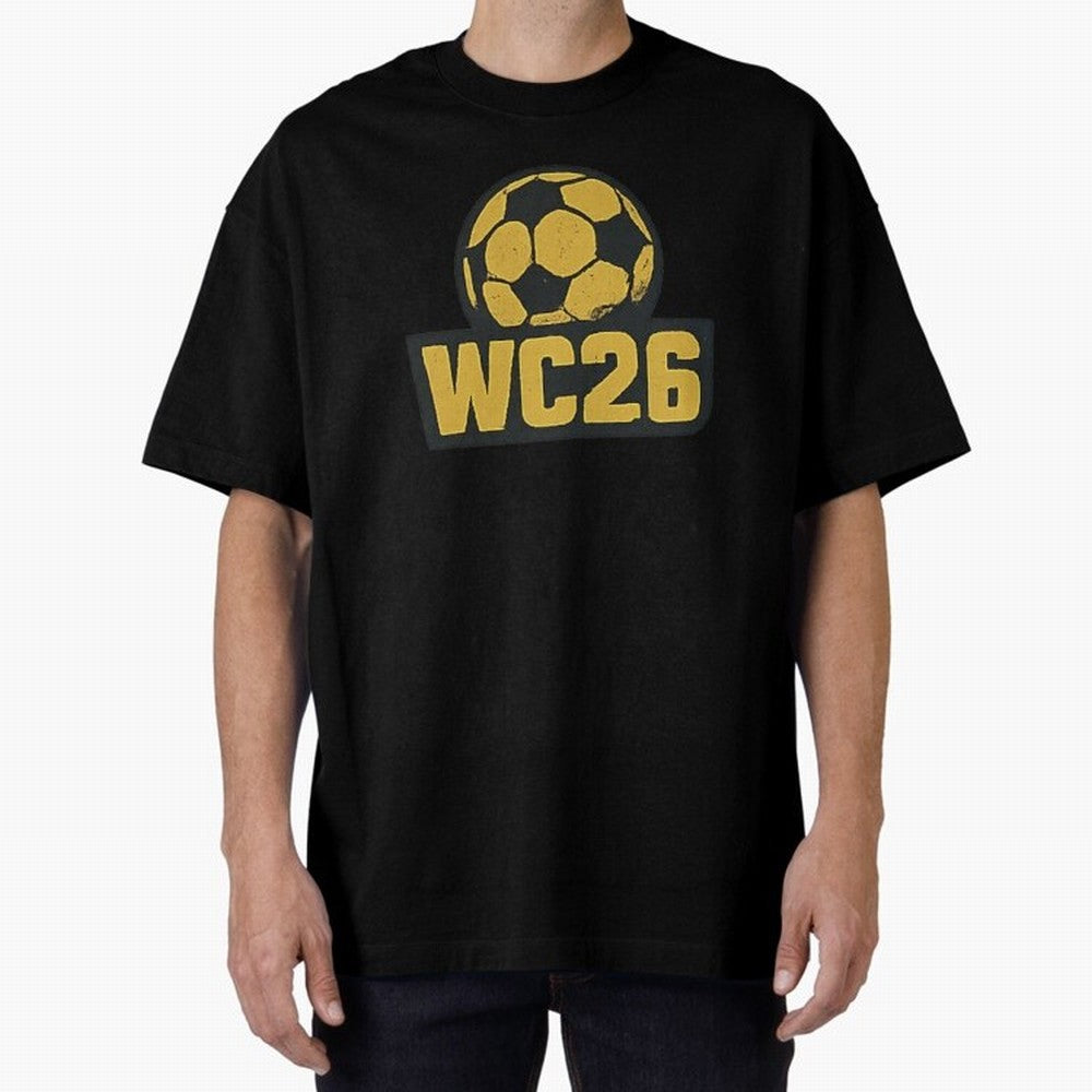WC26 Soccer Ball Vintage Football Fan Design Classic T-Shirt Celebrate Rivalries and Pride in FIFA World Cup 2026 Group Stage for Fans of CR7 and Messi and Portugal, Spain and Germany, Bringing Football History, Final Match Energy, Crowd Noise and