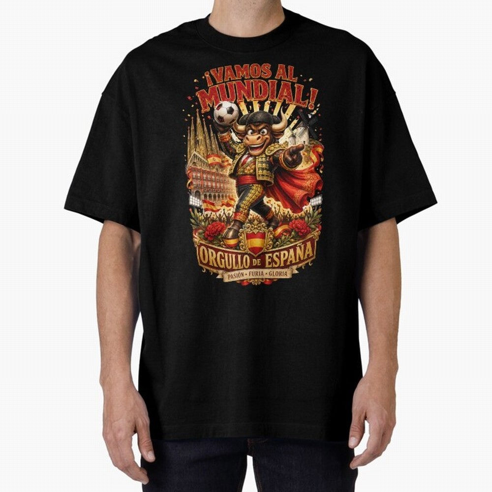 Spain World Cup 2026 Bull Fan Art Classic T-Shirt Get Ready for FIFA World Cup 2026 Group Stage for Fans of Mbappe and Portugal, Bringing Football History, Final Match Energy, Crowd Noise and Once in a Lifetime Moments; Great for Supporters Who