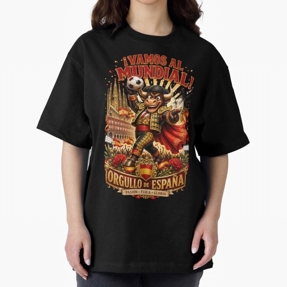 Spain World Cup 2026 Bull Fan Art Classic T-Shirt Get Ready for FIFA World Cup 2026 Group Stage for Fans of Mbappe and Portugal, Bringing Football History, Final Match Energy, Crowd Noise and Once in a Lifetime Moments; Great for Supporters Who