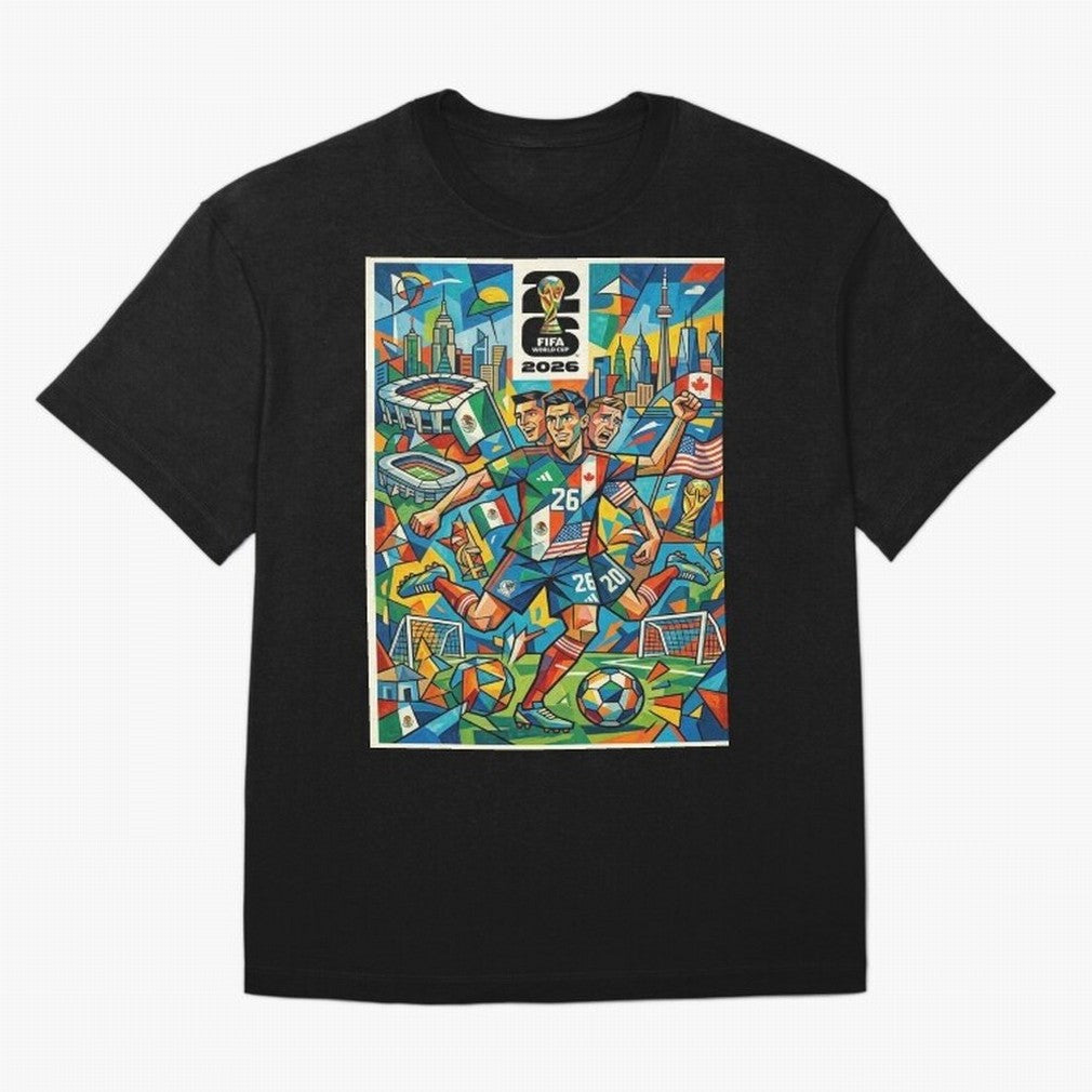 Go World Classic T-Shirt Bring Champion Energy into Global Football Passion for FIFA World Cup 2026 Group Stage, with Haaland and Mbappe, Portugal, Spain and Germany, Goal Celebration Energy, Supporter Heritage, Football Icons and Worldwide