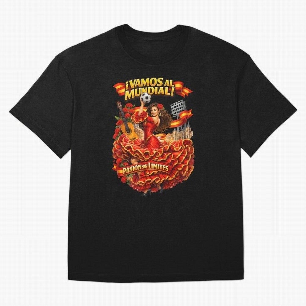 Spanish Flamenco Football Fan Shirt ¨C Unique World Cup 2026 Supporter Design Classic T-Shirt Join Global Football Passion for FIFA World Cup 2026 USA Canada Mexico, with Mbappe, England, France and Netherlands, Football Passion, Legendary