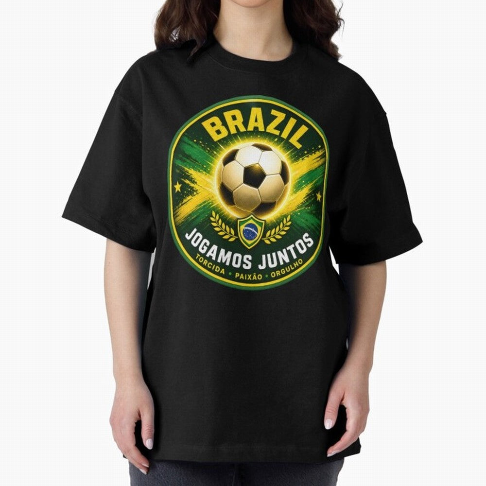 Vibrant and Elegant Brazil Soccer Emblem Classic T-Shirt Honor the Beautiful Game during the FIFA World Cup 2026 Group Stage Journey through CR7 Highlights, France Pride, Vintage Soccer Flavor, Modern Football Stars, National Flags and Final Night
