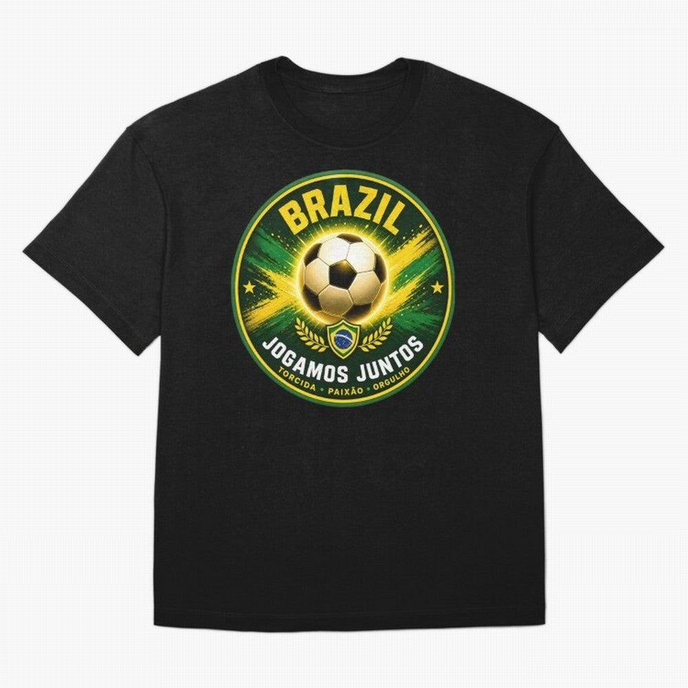 Vibrant and Elegant Brazil Soccer Emblem Classic T-Shirt Honor the Beautiful Game during the FIFA World Cup 2026 Group Stage Journey through CR7 Highlights, France Pride, Vintage Soccer Flavor, Modern Football Stars, National Flags and Final Night