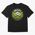 Elegant Brazil Football Emblem Classic T-Shirt Celebrate Unforgettable Nights in Global Football Passion for FIFA World Cup 2026, Capturing Neymar, Haaland and Cristiano Ronaldo, Spain and Netherlands, Football Festival Excitement, Trophy