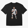 English Soccer Warrior Hyper-Realistic Poster Classic T-Shirt Relive Global Football Passion for FIFA World Cup 2026, Inspired by Neymar, Haaland and Cristiano Ronaldo, Spain and Netherlands, Match Day Excitement, Supporter Culture, Golden Goals