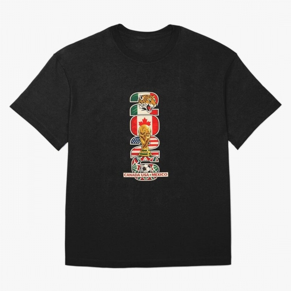 Vertical Host Nations Landmark Art Classic T-Shirt Stand Proud for FIFA World Cup 2026 Group Stage Connected to Messi and Cristiano Ronaldo, France and Portugal Energy, Vintage Soccer Flavor, Modern Football Stars, National Flags and Final Night