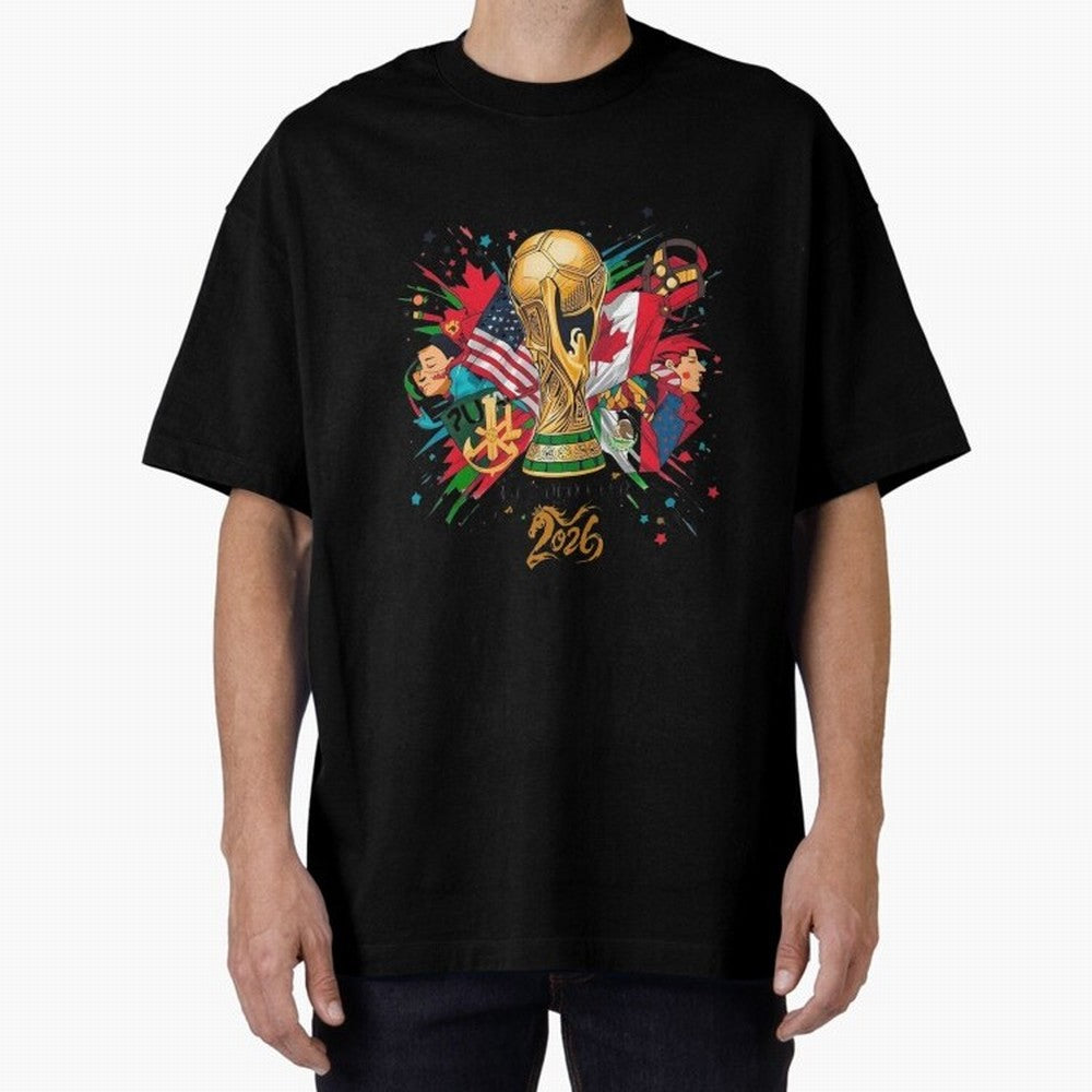 North America 2026 Splash Art Classic T-Shirt Bring World Football Passion into FIFA World Cup 2026 Group Stage for Fans of Mbappe and Portugal, Bringing Champion Mindset, Group Stage Buzz, Knockout Tension and Passionate Fan Culture; Perfect for