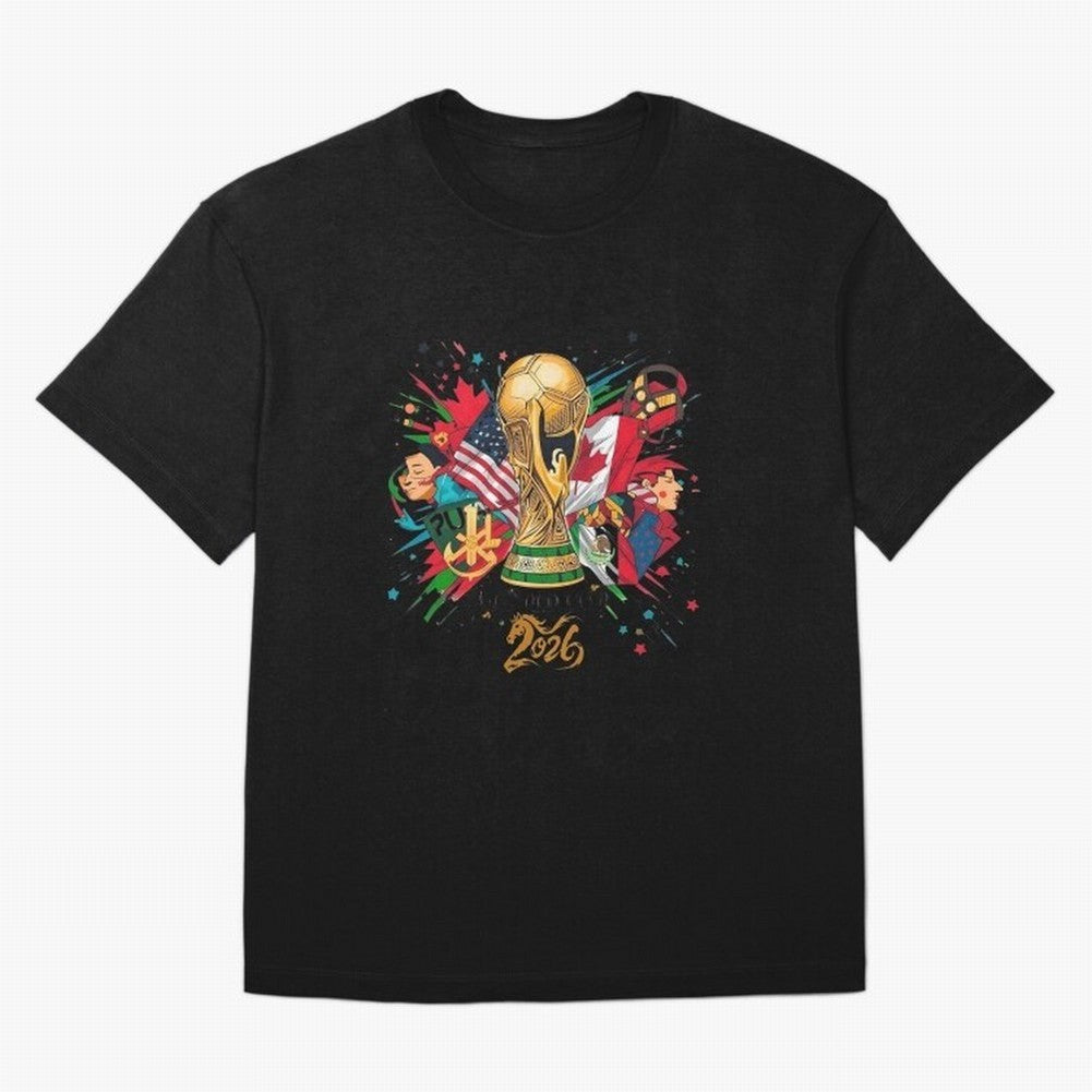 North America 2026 Splash Art Classic T-Shirt Bring World Football Passion into FIFA World Cup 2026 Group Stage for Fans of Mbappe and Portugal, Bringing Champion Mindset, Group Stage Buzz, Knockout Tension and Passionate Fan Culture; Perfect for