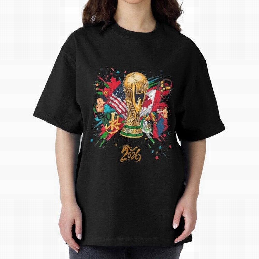 North America 2026 Splash Art Classic T-Shirt Bring World Football Passion into FIFA World Cup 2026 Group Stage for Fans of Mbappe and Portugal, Bringing Champion Mindset, Group Stage Buzz, Knockout Tension and Passionate Fan Culture; Perfect for