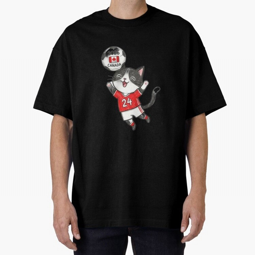 Canada Soccer Cat #24 - 2026 World Cup Celebration Classic T-Shirt Share the Excitement of FIFA World Cup 2026 Group Stage for Fans of Messi, Neymar and Mbappe and Spain, Bringing Classic Soccer Heritage, Championship Pressure, Fan Loyalty and
