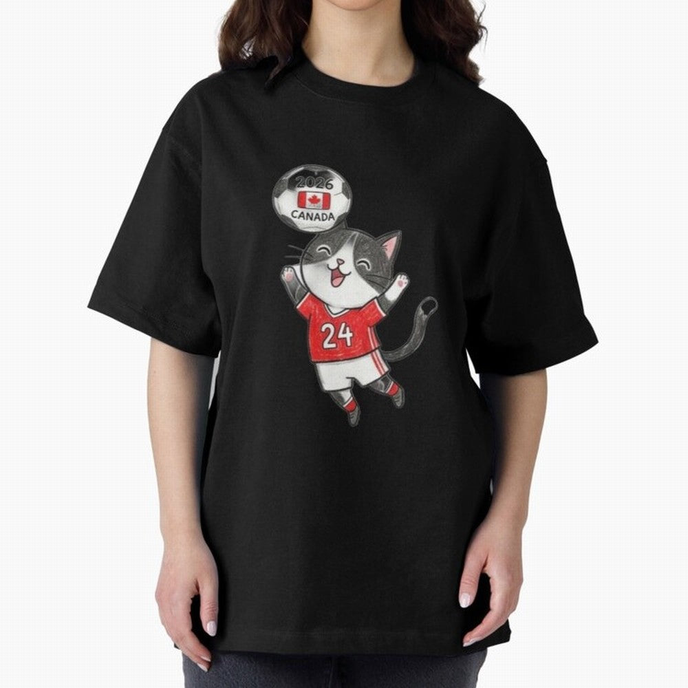 Canada Soccer Cat #24 - 2026 World Cup Celebration Classic T-Shirt Share the Excitement of FIFA World Cup 2026 Group Stage for Fans of Messi, Neymar and Mbappe and Spain, Bringing Classic Soccer Heritage, Championship Pressure, Fan Loyalty and