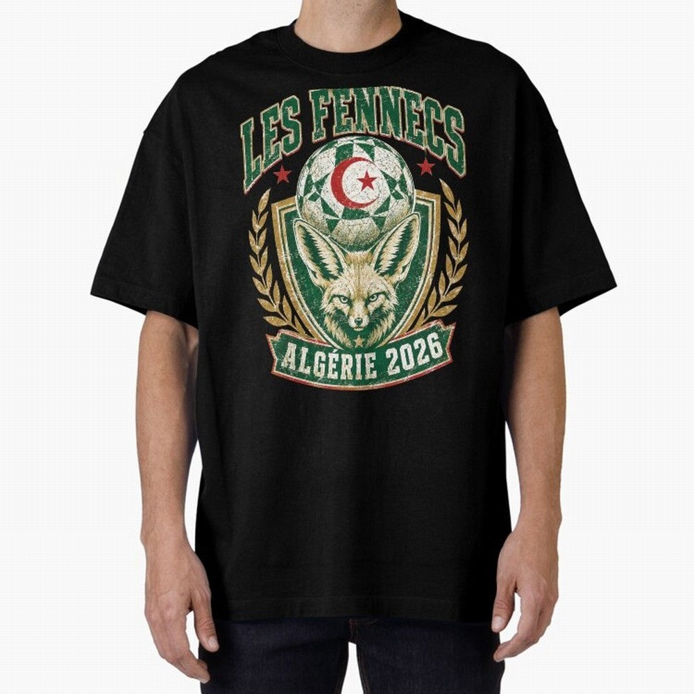 Les Fennecs Alg¨¦rie 2026 World Cup Soccer T-Shirt Classic T-Shirt Show Love for Legendary Goals in FIFA World Cup 2026 USA Canada Mexico Featuring Messi, England and Germany Energy, Football Passion, Legendary Performances, Festival Vibes and