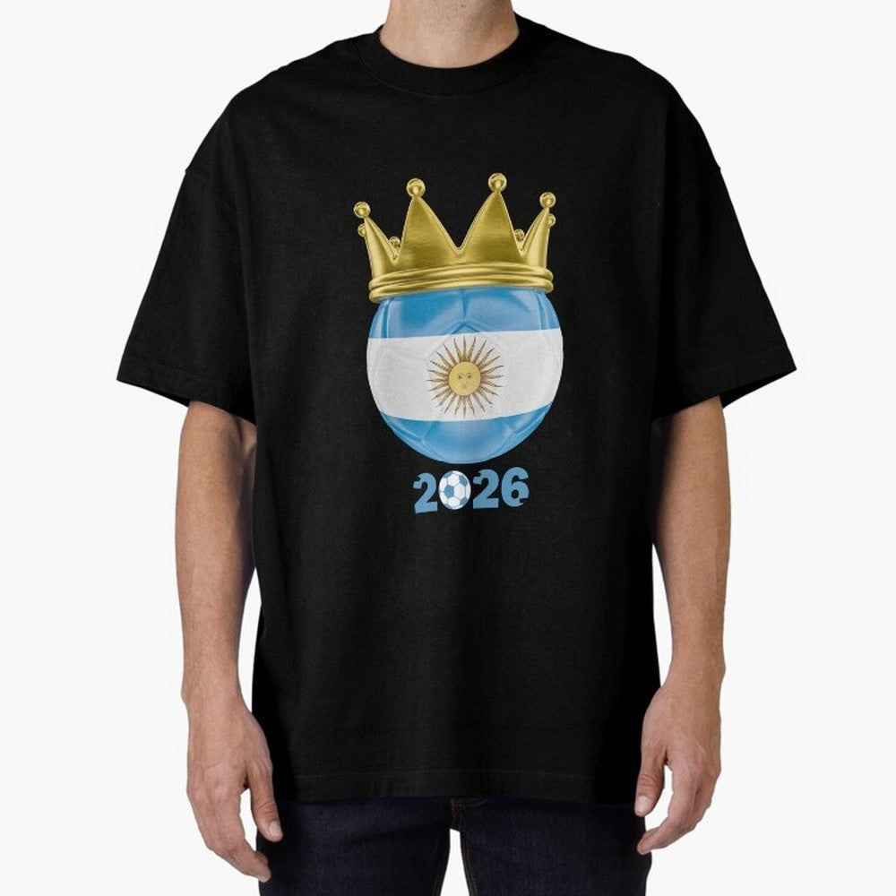 Argentina Football Champion Crown 2026 Classic T-Shirt Discover Match Day Hype around FIFA World Cup 2026 Group Stage, Messi, CR7 and Mbappe, England and Germany, Worldwide Fan Energy, Dramatic Goals, Stadium Lights and Championship Celebrations;