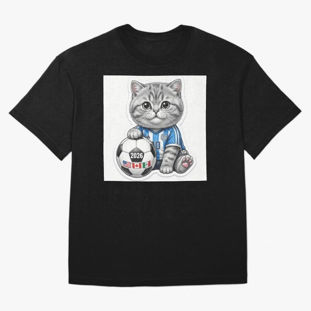 Cute Soccer Kitten #10 - FIFA 2026 World Cup Fan Art Classic T-Shirt Live for the Drama of Match Day Hype around FIFA World Cup 2026, Neymar, Haaland and Cristiano Ronaldo, Spain and Netherlands, Classic Soccer Heritage, Championship Pressure, Fan