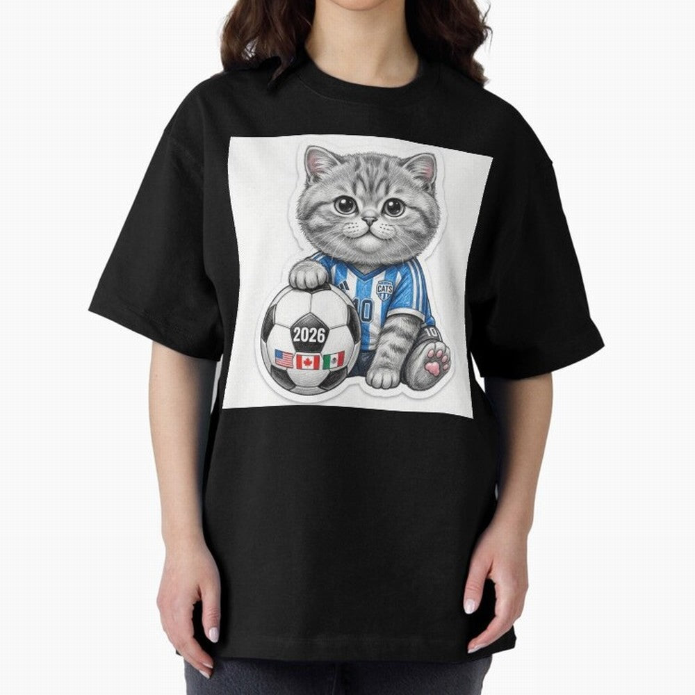 Cute Soccer Kitten #10 - FIFA 2026 World Cup Fan Art Classic T-Shirt Live for the Drama of Match Day Hype around FIFA World Cup 2026, Neymar, Haaland and Cristiano Ronaldo, Spain and Netherlands, Classic Soccer Heritage, Championship Pressure, Fan
