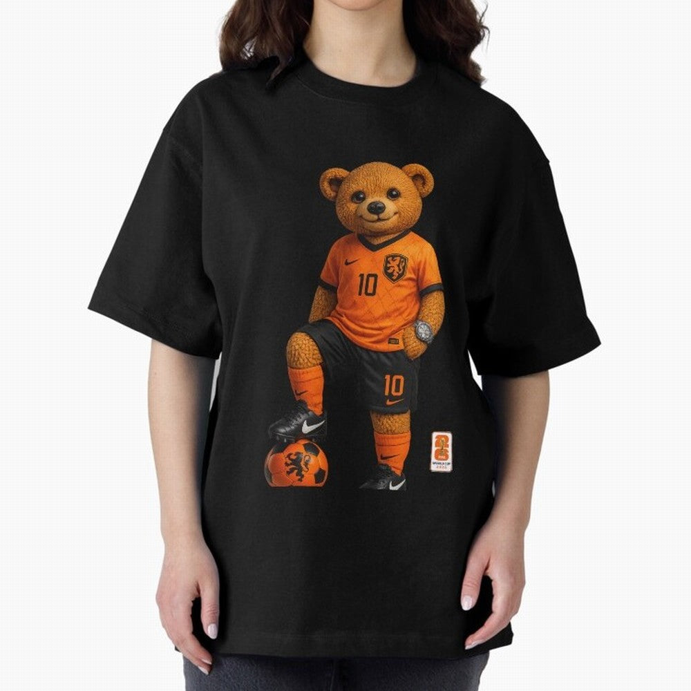 Netherlands Soccer Bear World Cup Teddy Bear Classic T-Shirt Celebrate the Magic of FIFA World Cup 2026 Spirit, Filled with France and Portugal, Cristiano Ronaldo, Haaland and CR7, Goal Celebration Energy, Supporter Heritage, Football Icons and