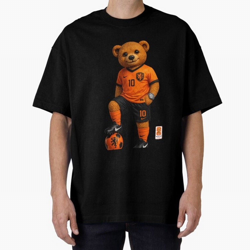 Netherlands Soccer Bear World Cup Teddy Bear Classic T-Shirt Celebrate the Magic of FIFA World Cup 2026 Spirit, Filled with France and Portugal, Cristiano Ronaldo, Haaland and CR7, Goal Celebration Energy, Supporter Heritage, Football Icons and