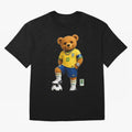 Brazil Soccer Bear World Cup Teddy Bear Classic T-Shirt Keep Football History Alive during Global Football Passion for FIFA World Cup 2026 USA Canada Mexico, Inspired by Cristiano Ronaldo, Haaland and CR7, Argentina, Football History, Final Match