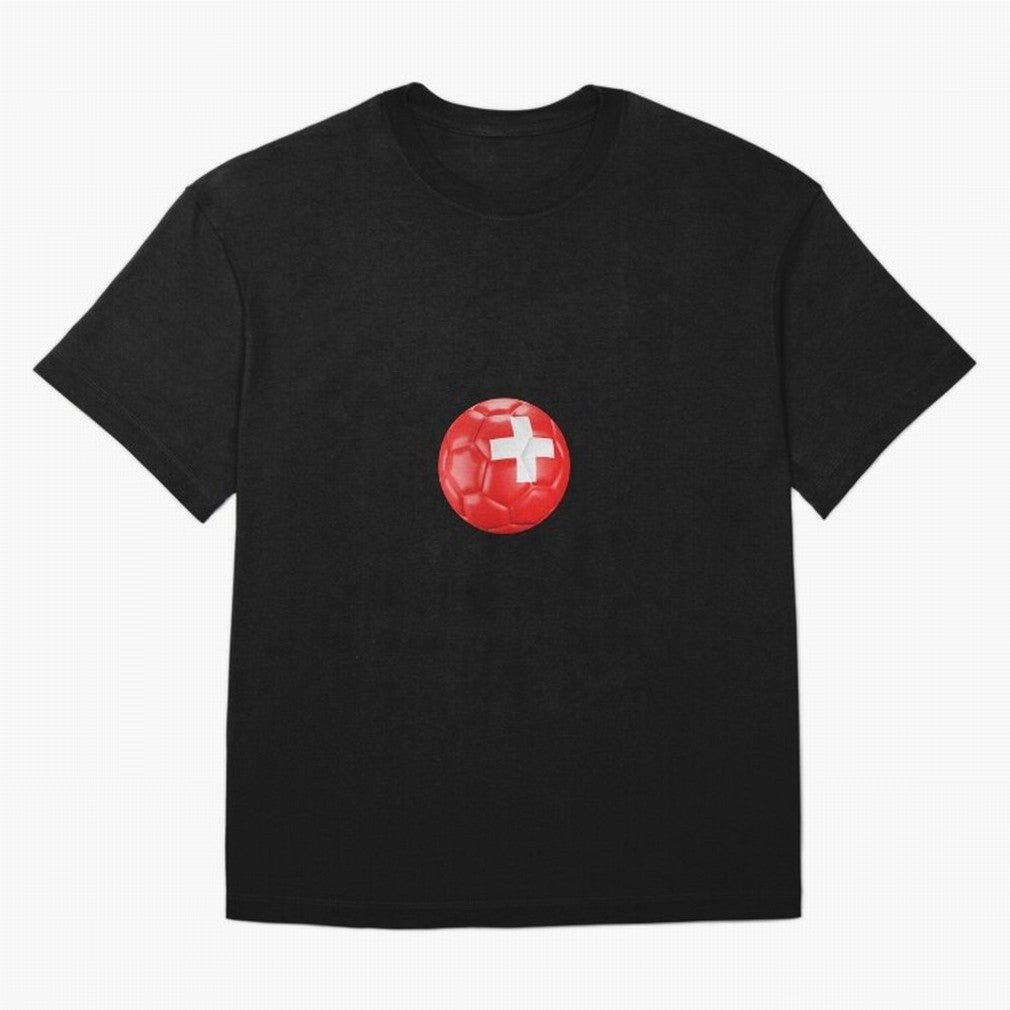 Switzerland Football Classic T-Shirt Celebrate Football Heritage in Global Football Passion for FIFA World Cup 2026 Group Stage, Celebrating Haaland and Mbappe, England, France and Netherlands, Vintage Soccer Flavor, Modern Football Stars, National