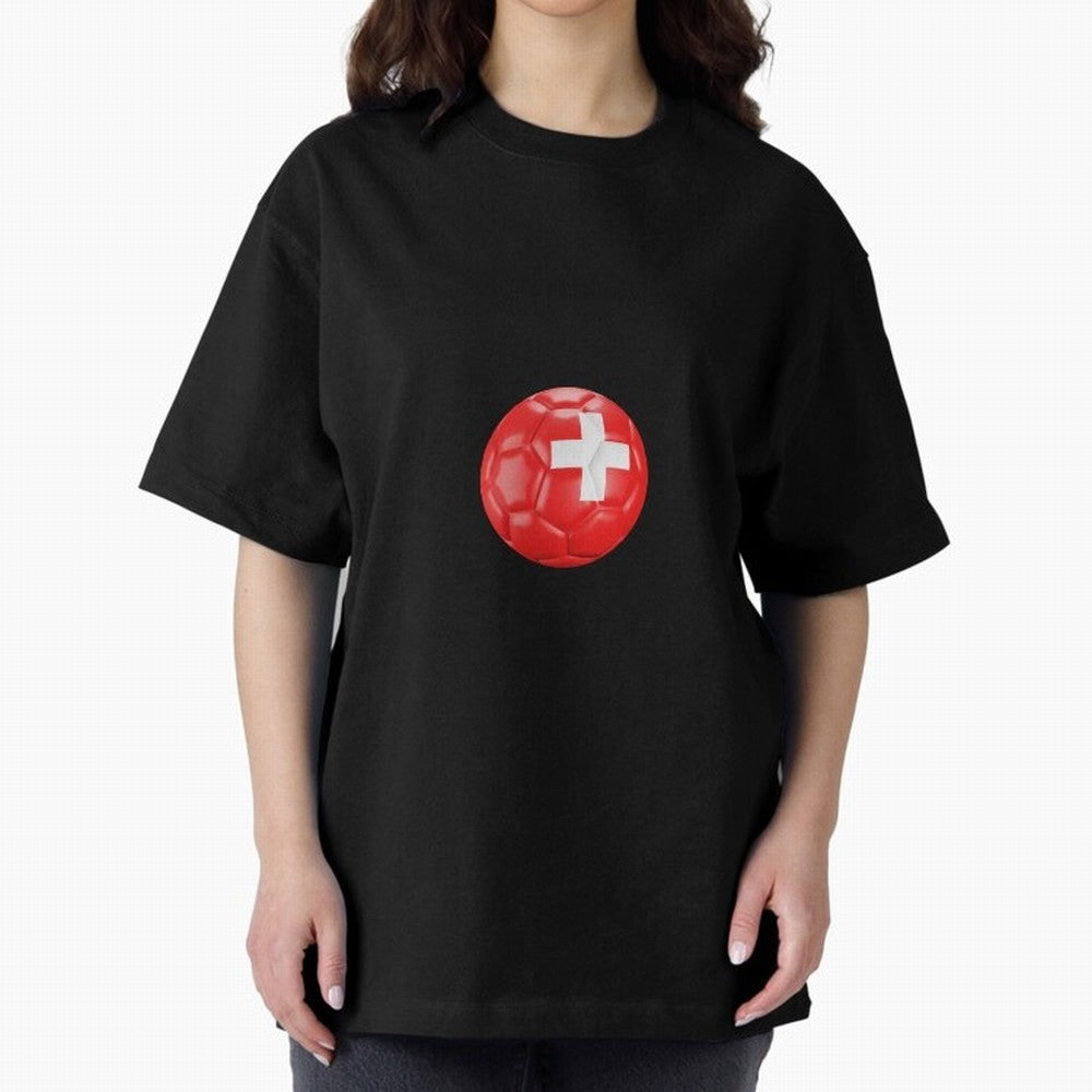 Switzerland Football Classic T-Shirt Celebrate Football Heritage in Global Football Passion for FIFA World Cup 2026 Group Stage, Celebrating Haaland and Mbappe, England, France and Netherlands, Vintage Soccer Flavor, Modern Football Stars, National