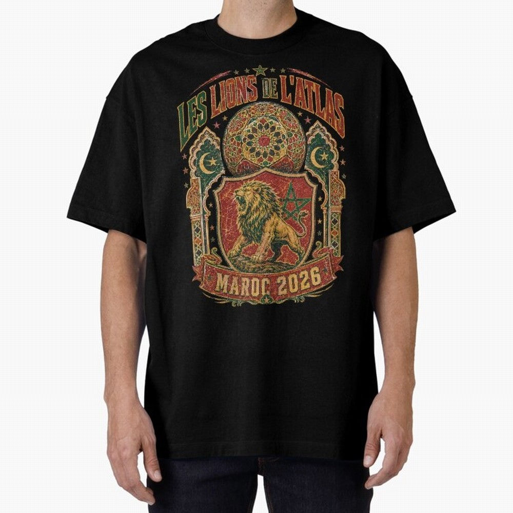 Lions De L'Atlas Maroc 2026 World Cup Soccer T-Shirt Classic T-Shirt Celebrate the Next Chapter of Global Football Passion for FIFA World Cup 2026 USA Canada Mexico, Inspired by Haaland, Spain, Match Day Excitement, Supporter Culture, Golden Goals