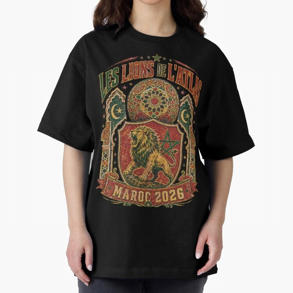 Lions De L'Atlas Maroc 2026 World Cup Soccer T-Shirt Classic T-Shirt Celebrate the Next Chapter of Global Football Passion for FIFA World Cup 2026 USA Canada Mexico, Inspired by Haaland, Spain, Match Day Excitement, Supporter Culture, Golden Goals
