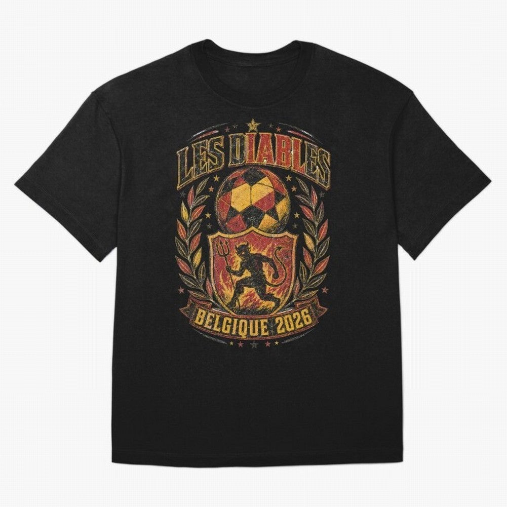 Les Diables Rouges Belgique 2026 World Cup Soccer T-Shirt Classic T-Shirt Capture FIFA World Cup 2026 Group Stage Spirit, Driven by Portugal, CR7, Football Festival Excitement, Trophy Ambitions, Country Rivalries and Star Player Buzz; Perfect for