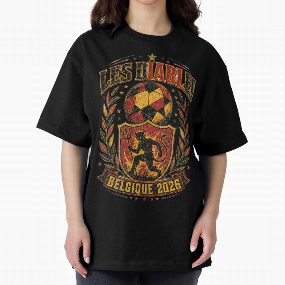Les Diables Rouges Belgique 2026 World Cup Soccer T-Shirt Classic T-Shirt Capture FIFA World Cup 2026 Group Stage Spirit, Driven by Portugal, CR7, Football Festival Excitement, Trophy Ambitions, Country Rivalries and Star Player Buzz; Perfect for
